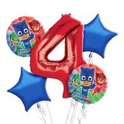 PJ Masks 4th Birthday Balloon Bouquet 5pc